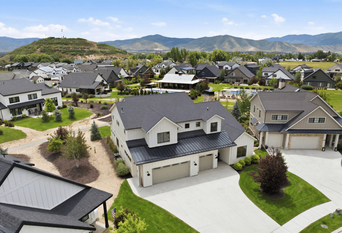 Remund Farms community in Midway Utah with Wasatch Mountain views