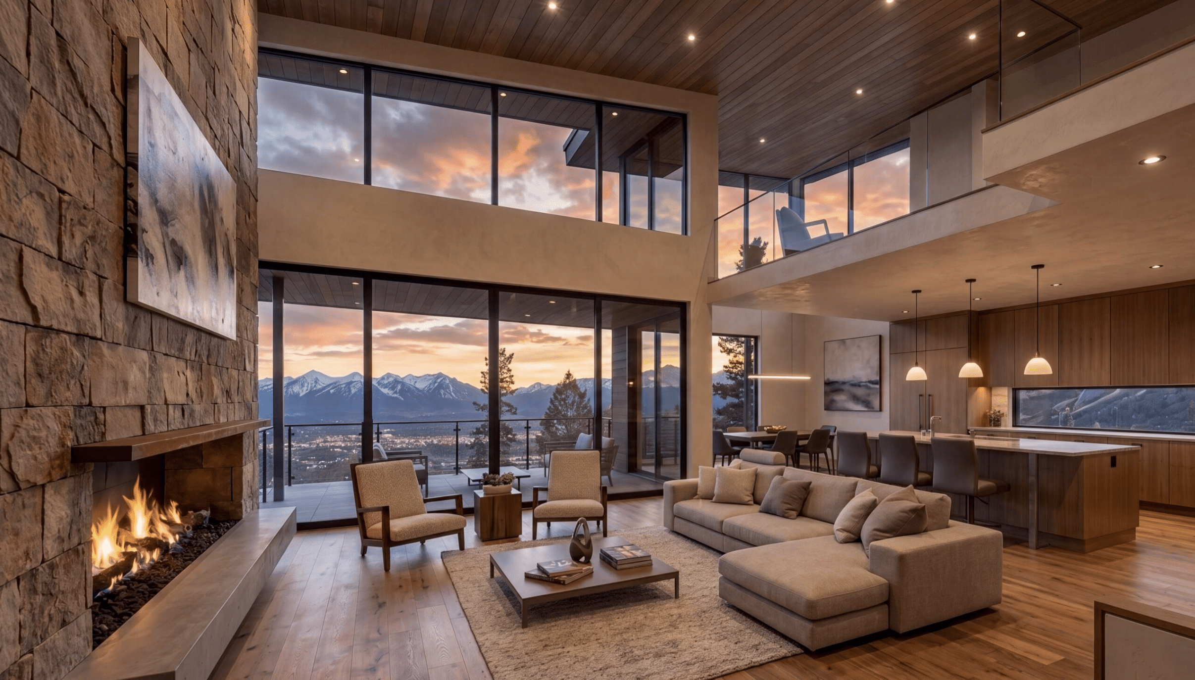 Interlaken Utah hillside home above Midway with panoramic valley views
