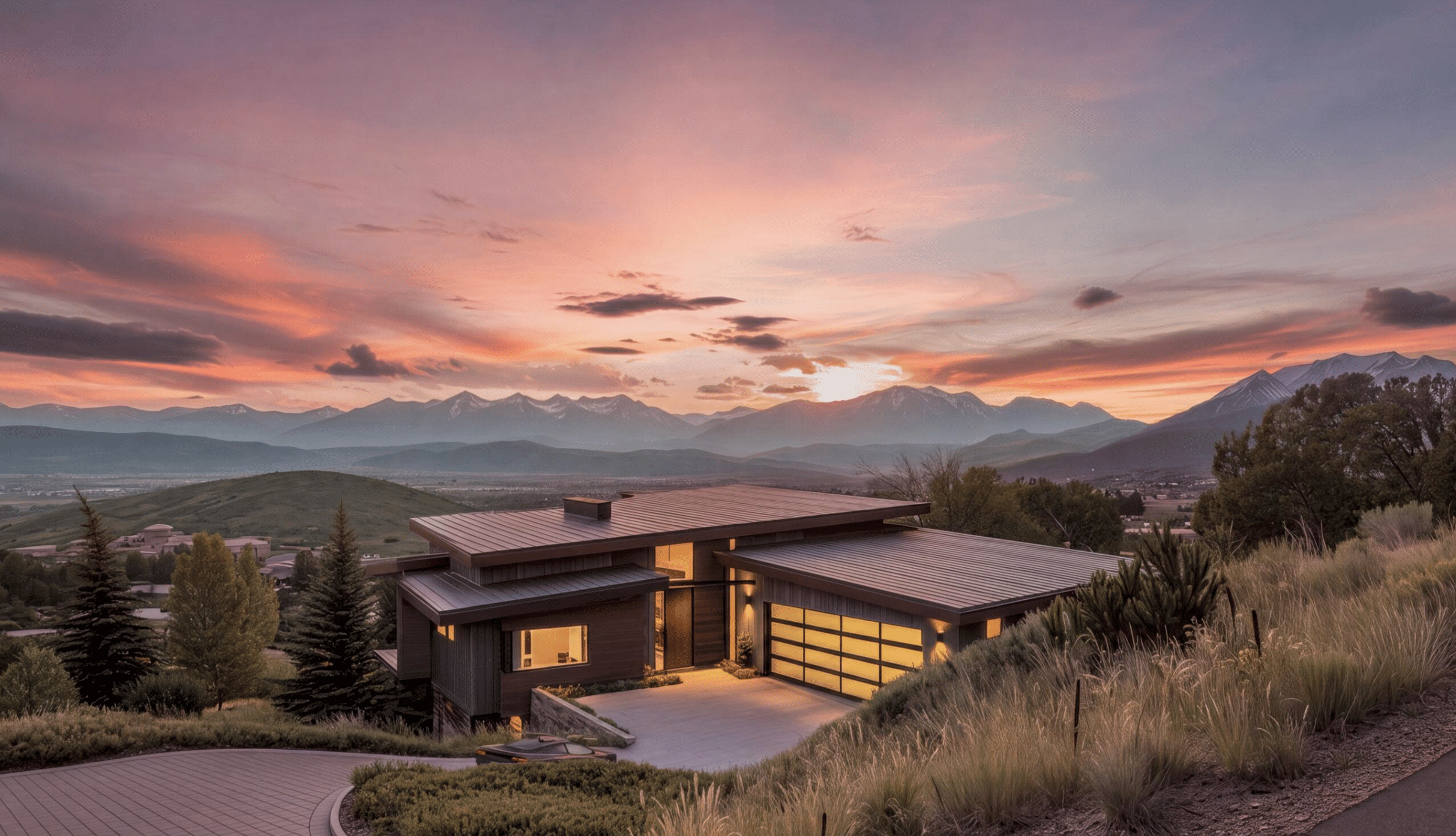 Custom mountain home and log cabin architecture in Interlaken Utah